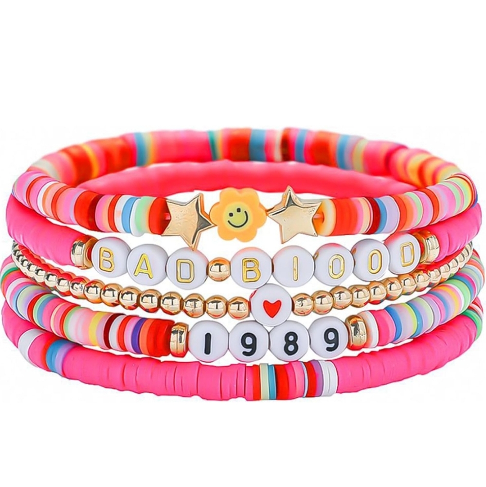 Taylor Swift Eras Tour 1989 Clay Bead Bracelets